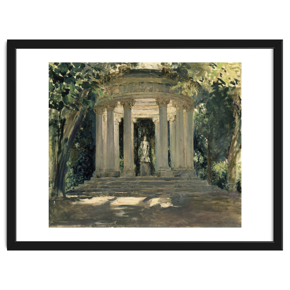 THE VILLA ADRIANA OF TIVOLI (ROME) - 1926 - OIL ON CANVAS - 0.60 X 0.70 M.