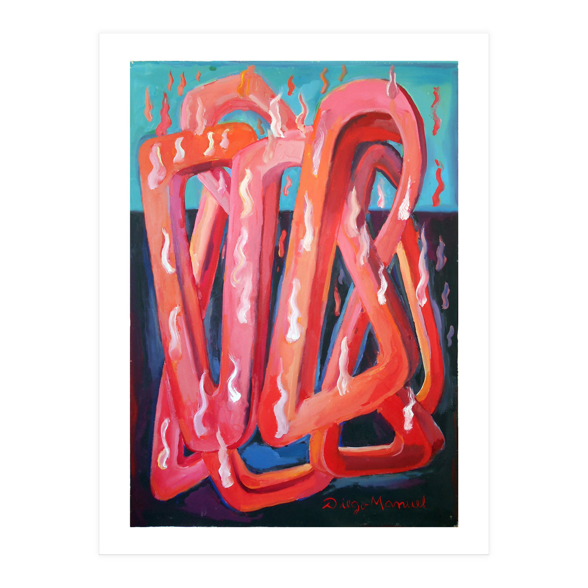 Formas En El Fuego 1 (Print Only)