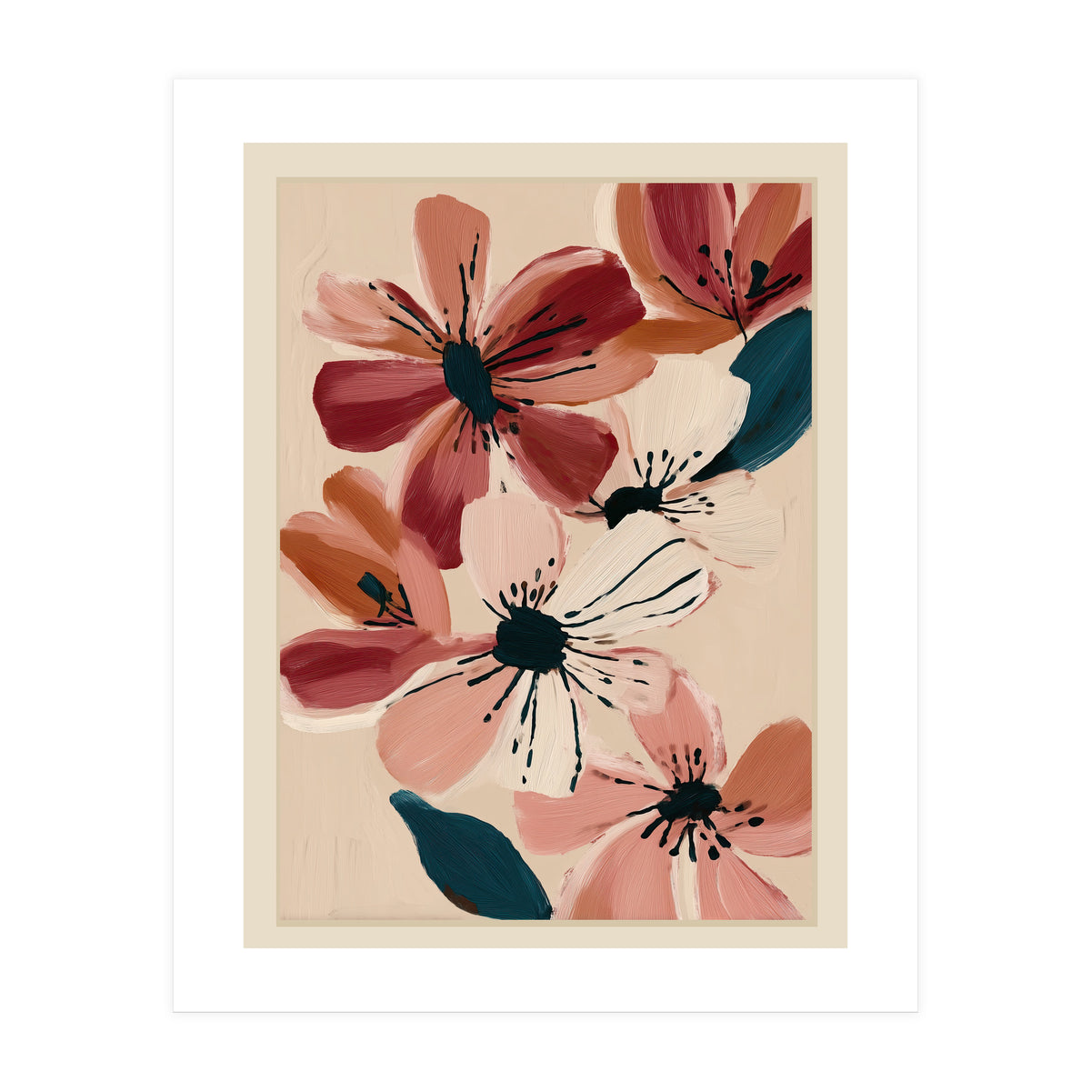 Blush And Wine Blossoms II (Print Only)