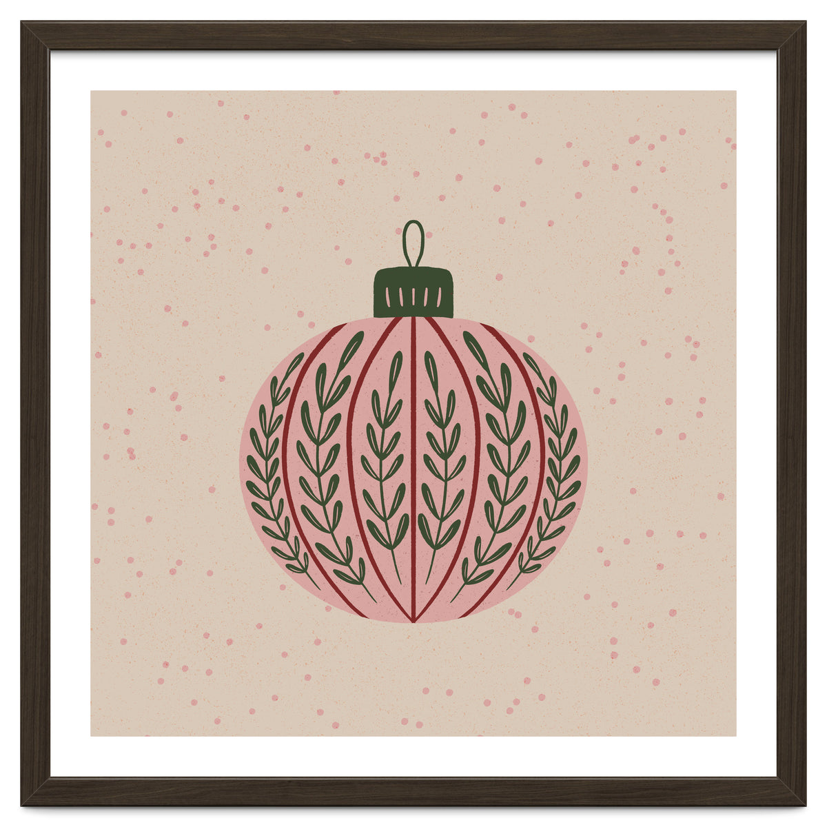 Christmas globe with branches