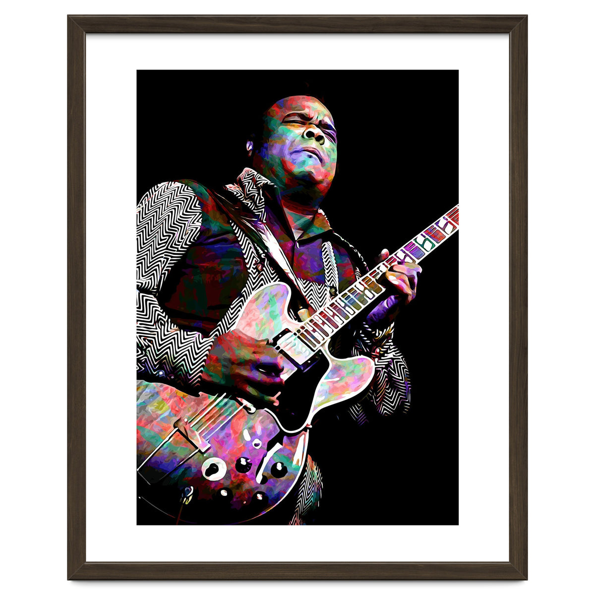 Freddie King American Blues Guitarist Colorful