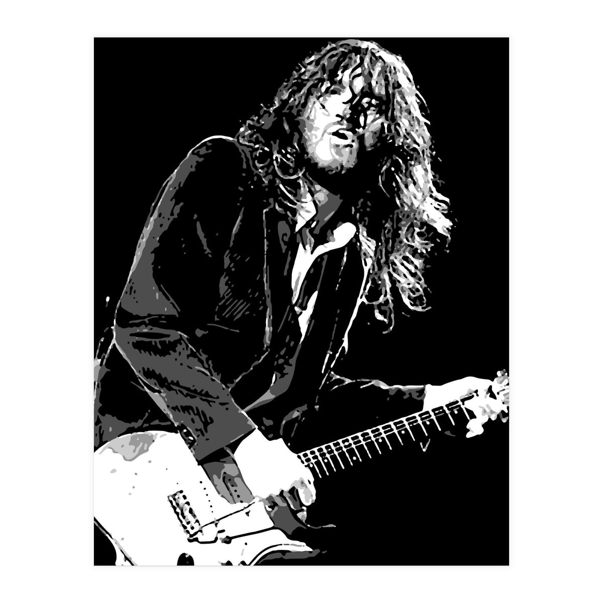 John Frusciante American Musician Legend in Monochrome (Print Only)