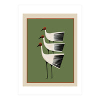 Striped Bird Trio I (Print Only)