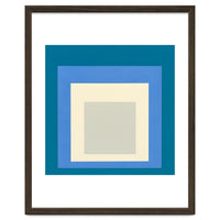 JOSEF ALBERS - HOMAGE TO THE SQUARE: BLUE WHITE GREY