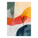 Minimalist Botanical Abstract Art with Organic Overlapping Shapes (Print Only) thumbnail