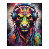 Dragon In Headphones Music (Print Only) thumbnail