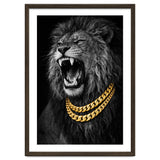 Bejweled hyper-realistic lion photography,diamond fangs portrait thumbnail