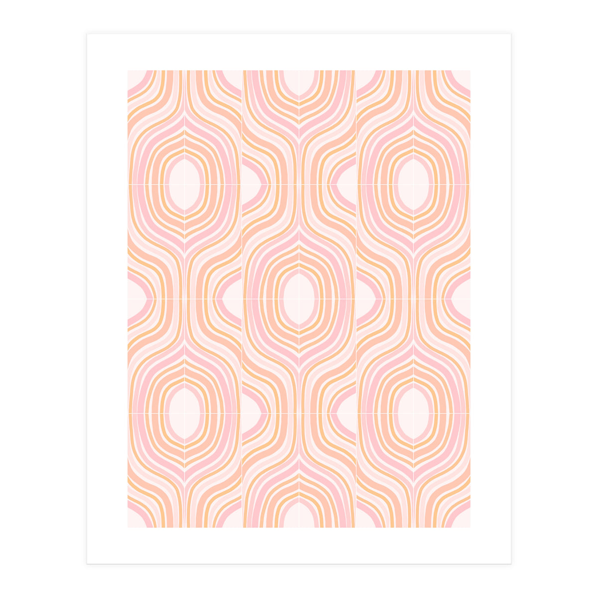 Peachy Marbled Tiles (Print Only)