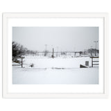 Baseball field covered in snow thumbnail