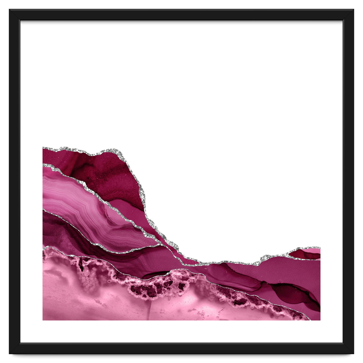 Burgundy & Silver Agate Texture 09