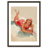 Pinup Girl Posing On A Beach thumbnail