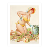 Beautiful Chubby Girl In The Garden (Print Only) thumbnail
