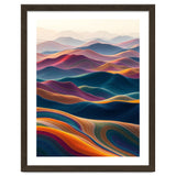 Colorful Abstract Mountain Dunes Art Print thumbnail