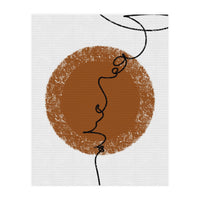 Abstract Brown and Black Lines (Print Only)