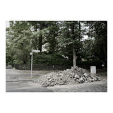 Piled-up rocks under construction on the street (Print Only) thumbnail