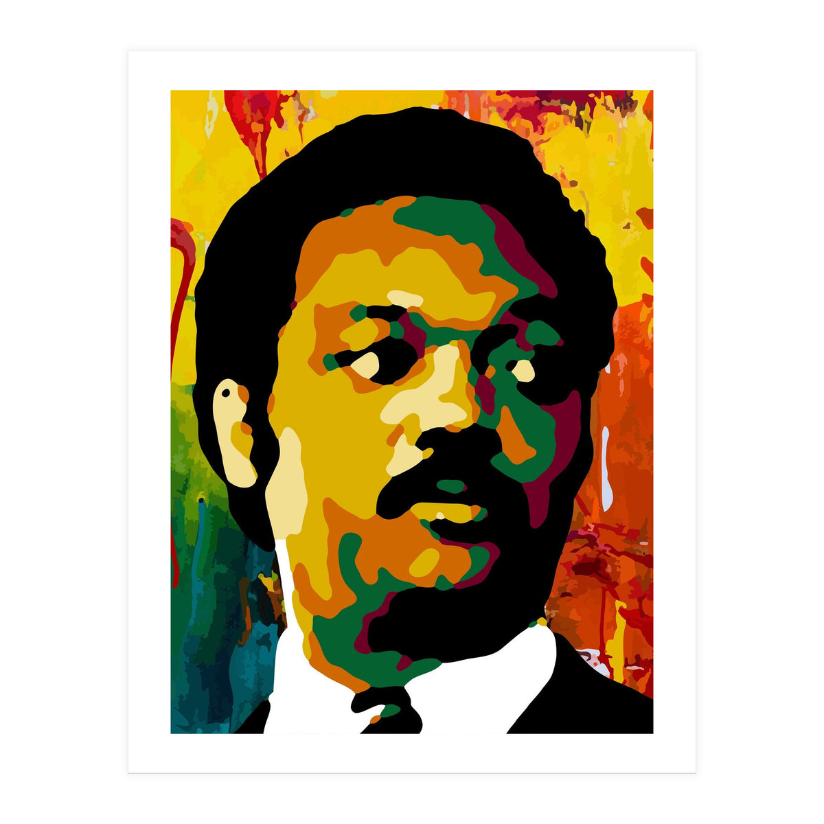 Jesse Jackson Colorful Abstract Art (Print Only)