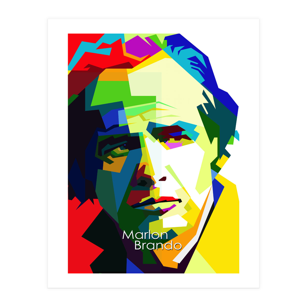 Marlon Brando Hollywood Legend Pop Art WPAP (Print Only)