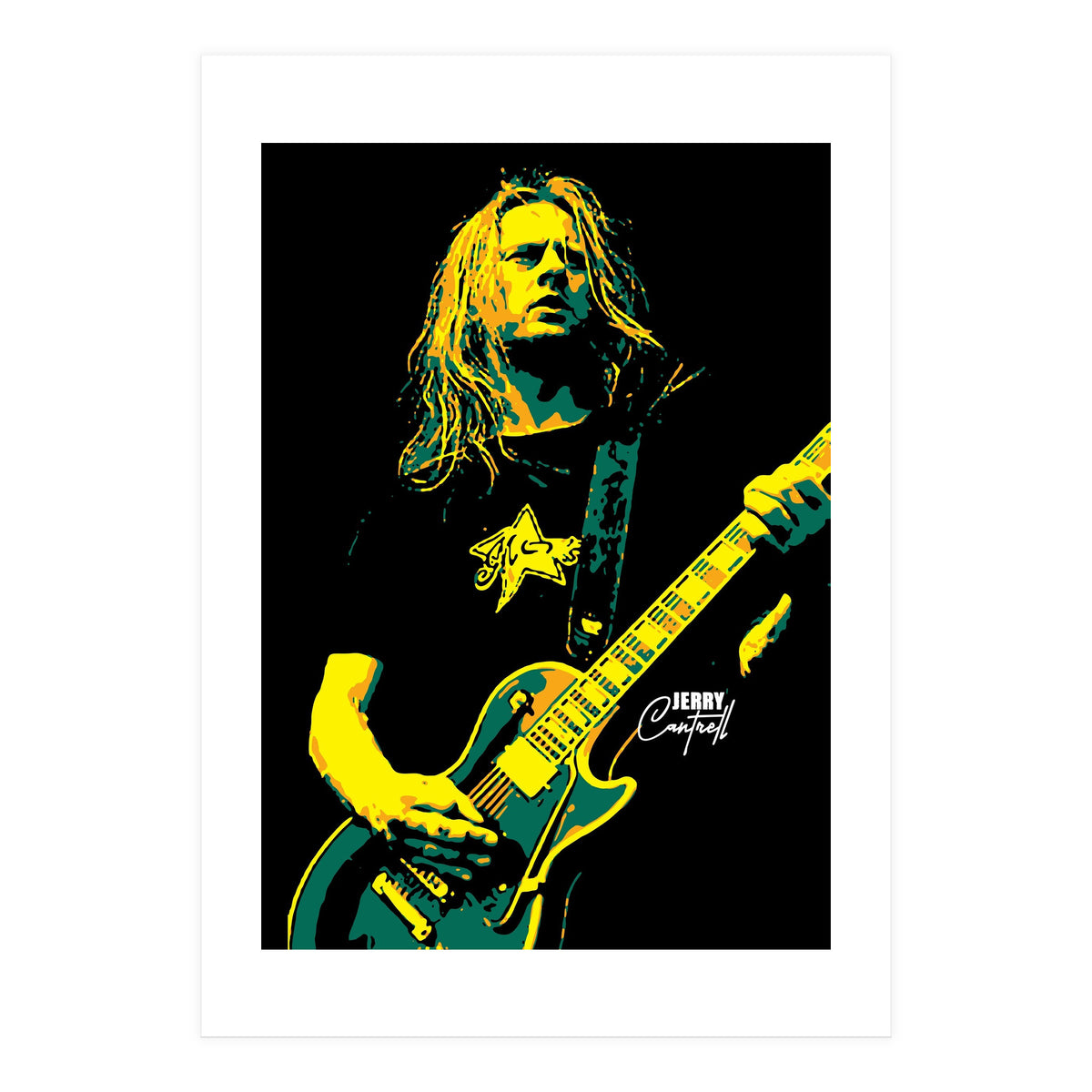 Jerry Cantrell American Heavy Metal Guitarist Legend (Print Only)