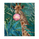 Giraffe blowing a bubble in the jungle (Print Only) thumbnail