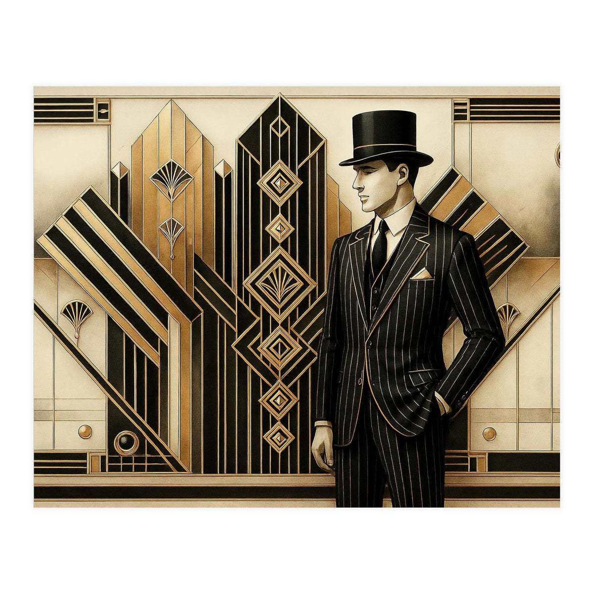 Gatsby Art Deco Noir (Print Only)