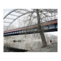 Fishing man under the bridge (Print Only)