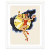 Pinup Girl Celebrating New Year thumbnail