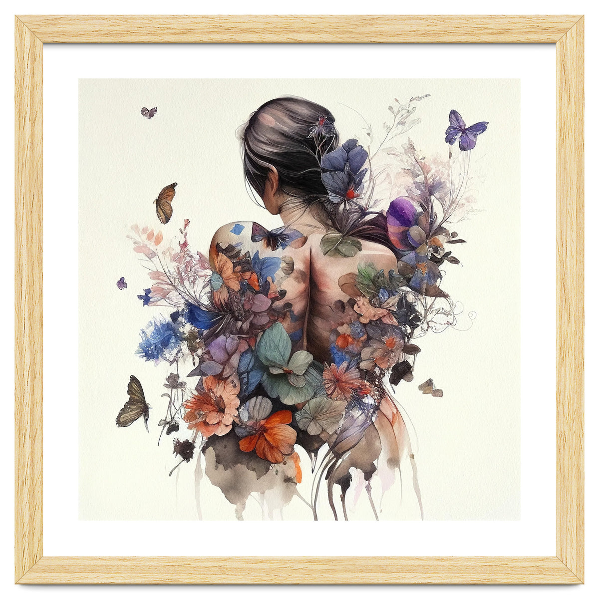 Watercolor Butterfly Bouquet