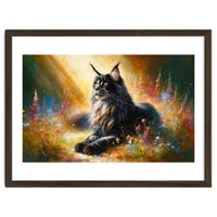 Majestic Lynx In Blooming Meadow