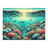 Vintage Australia, Great Barrier Reef Poster (Print Only) thumbnail