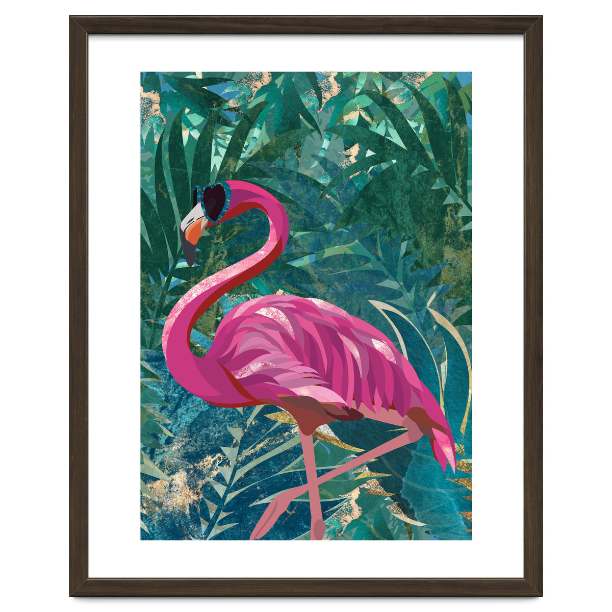 Flamingo in the jungle