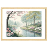 Springtime Blossoms: A Serene Garden Stream thumbnail