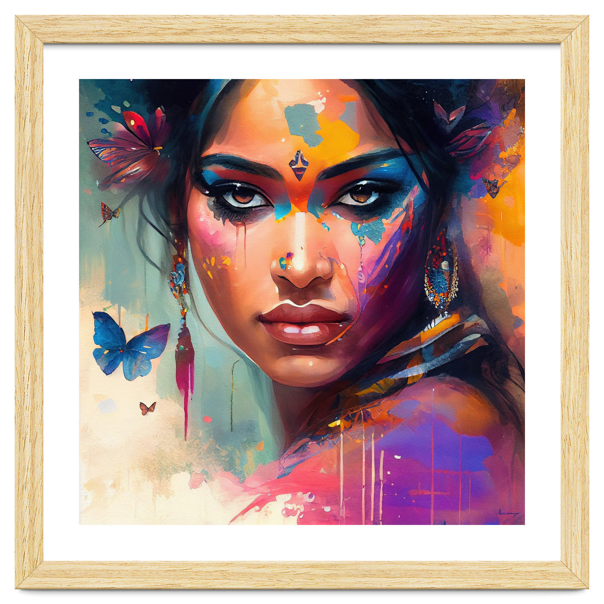 Butterfly Aura Hindu Portrait