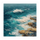 Dynamic Coastal Swell with Sculpted Turquoise Waves (Print Only) thumbnail