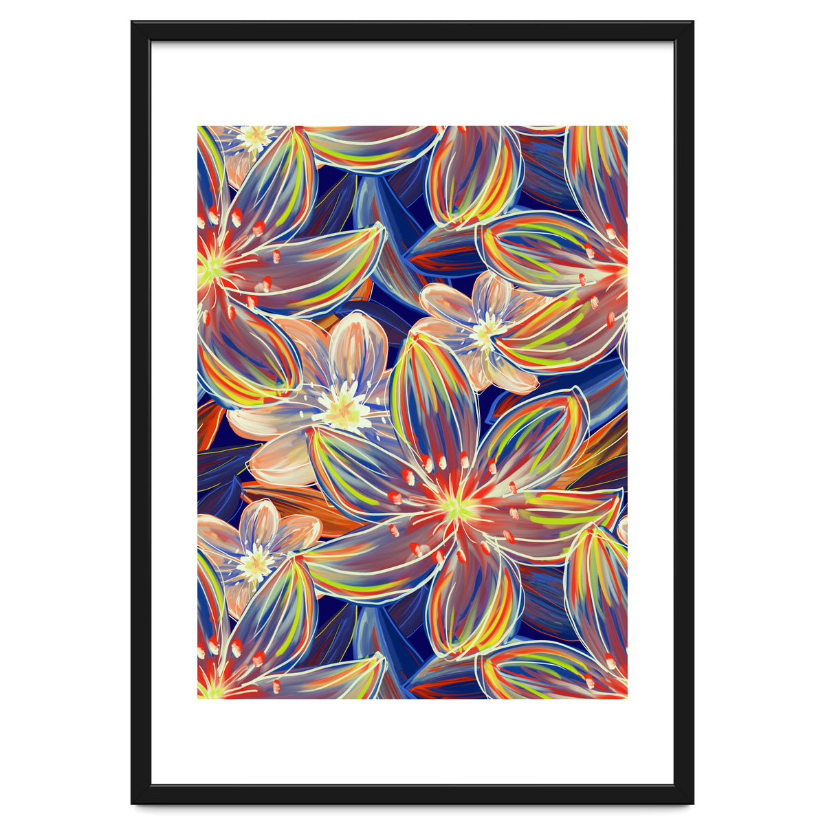 Fluo Bloom Orange & Blue