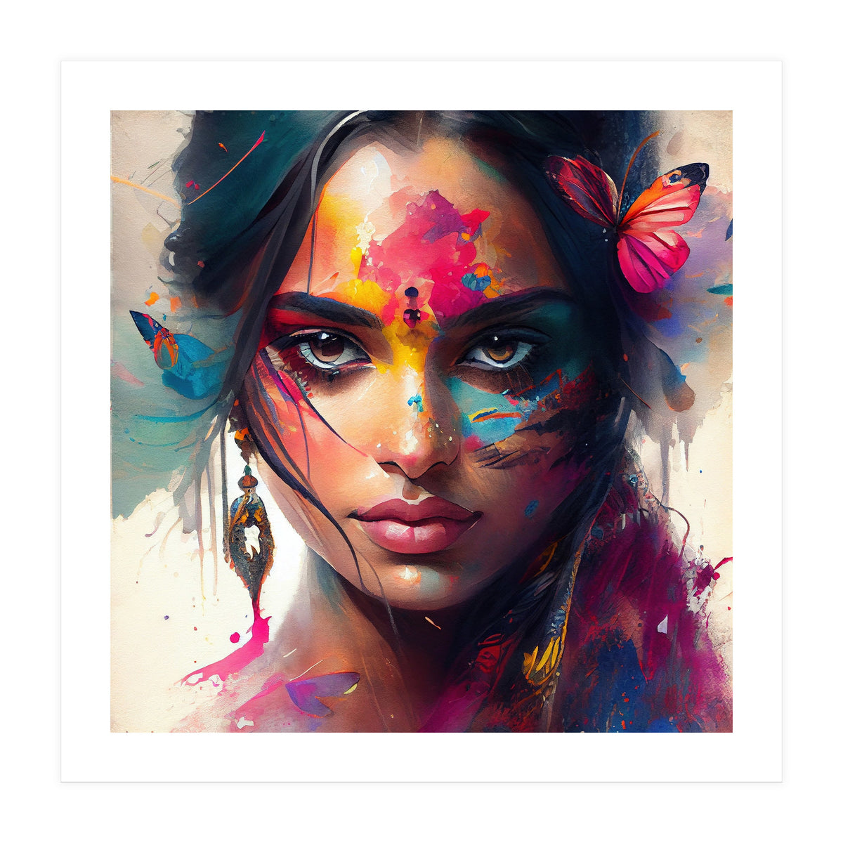 Festival Glow Hindu Portrait (Print Only)