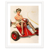 Pinup Sexy Girl On A Go Cart Car thumbnail