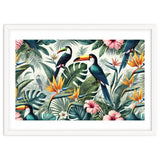 Tropical Toucans in Lush Jungle Foliage thumbnail