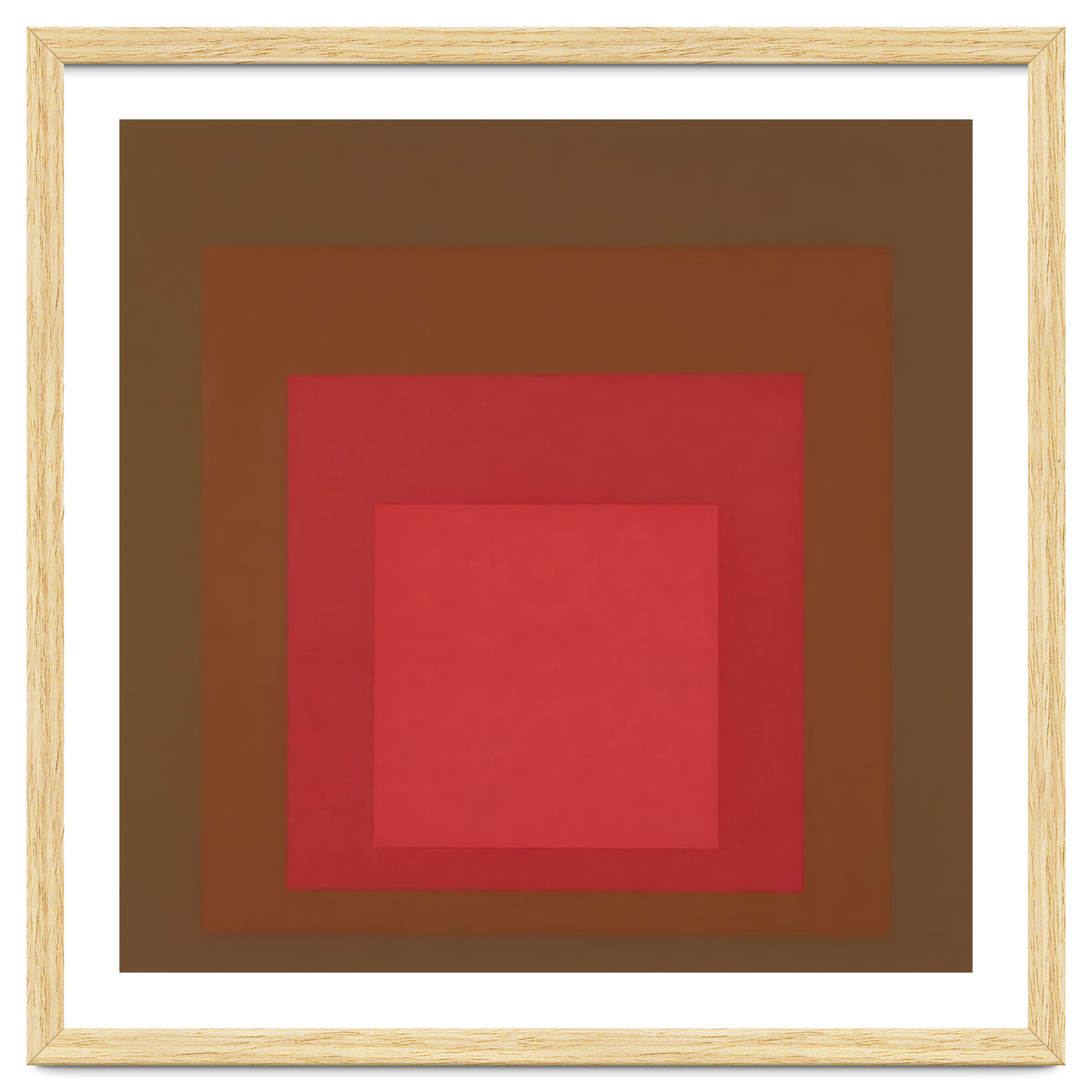 JOSEF ALBERS - HOMAGE TO THE SQUARE, RED, BROWN