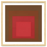 JOSEF ALBERS - HOMAGE TO THE SQUARE, RED, BROWN