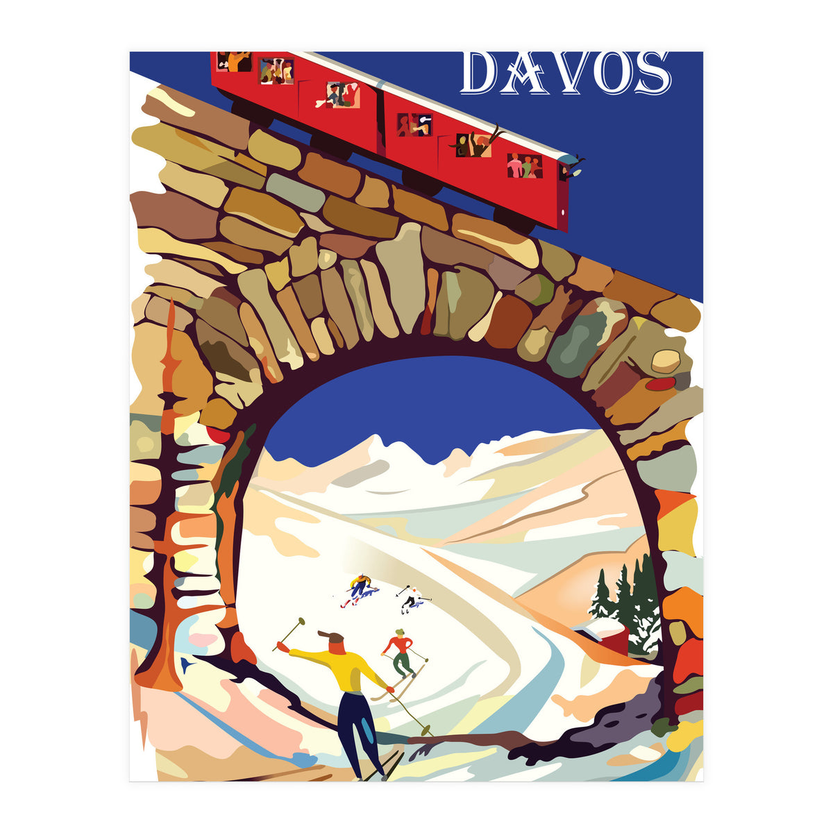 Davos Funicular on the Bridge (Print Only)