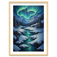 Ethereal Northern Lights: Arctic Winter Valley