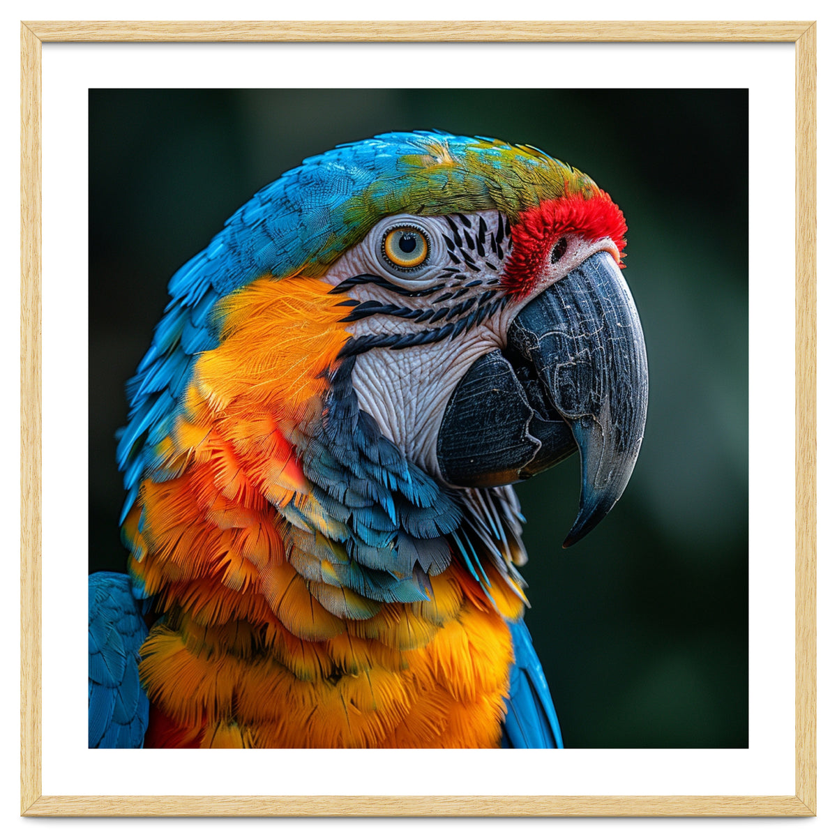 Close Up Of A Colorful Macaw Parrot