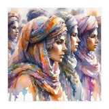 Tuareg Women Procession Watercolor (Print Only) thumbnail