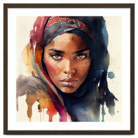 Watercolor Tuareg Woman #7