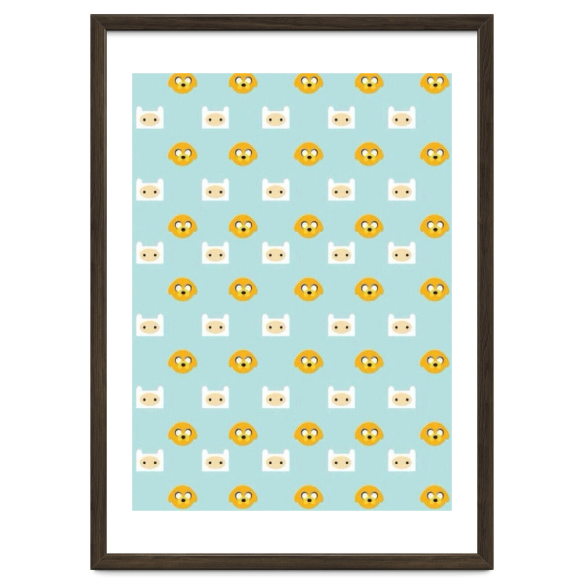 Minimalist Finn And Jake Seamless Cartoon Pattern