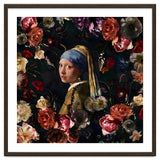 Girl With Pearl Earring And Flowers thumbnail