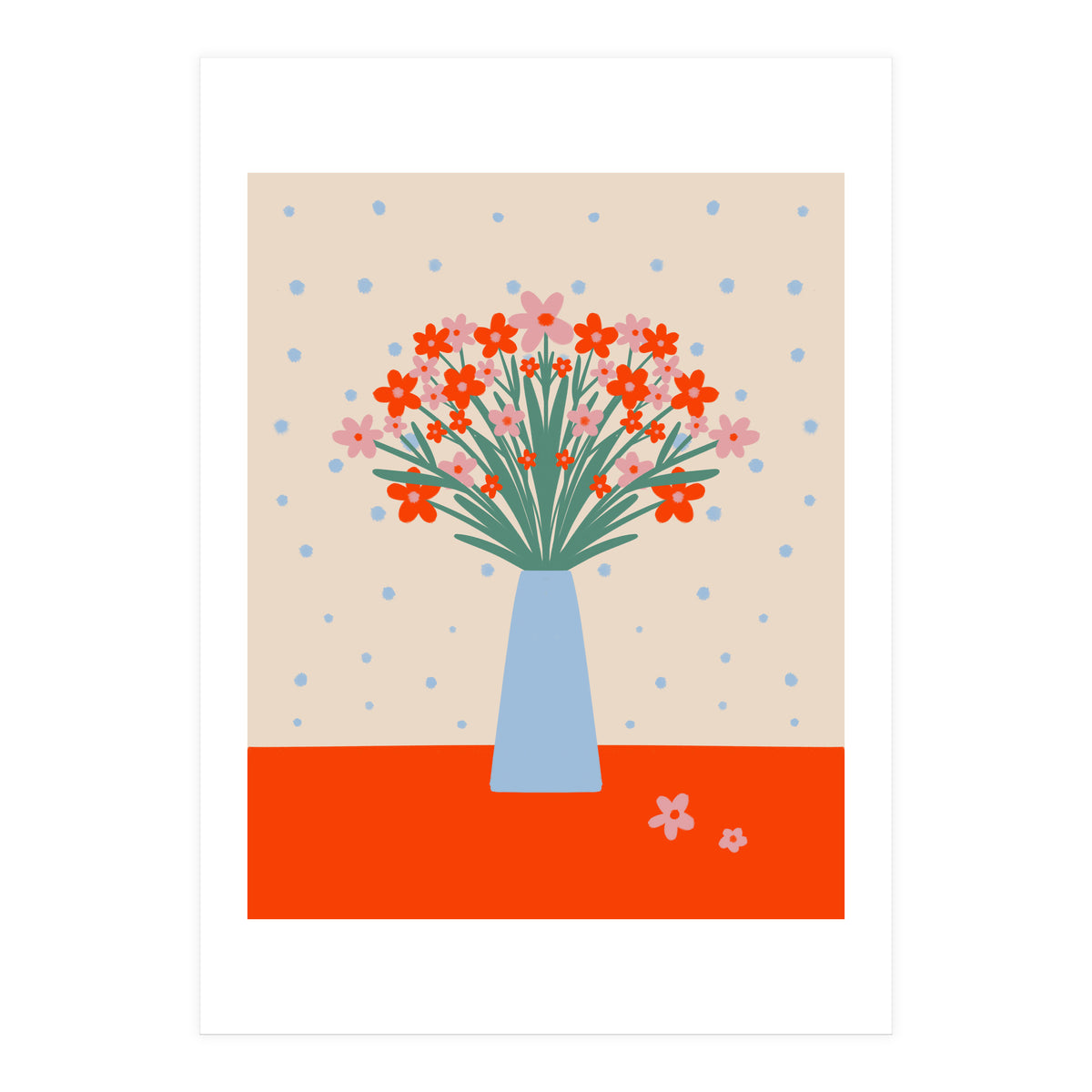 Cute Floral Vase (Print Only)