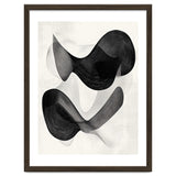 Abstract Black And White Flowing Organic Shapes With Texture thumbnail
