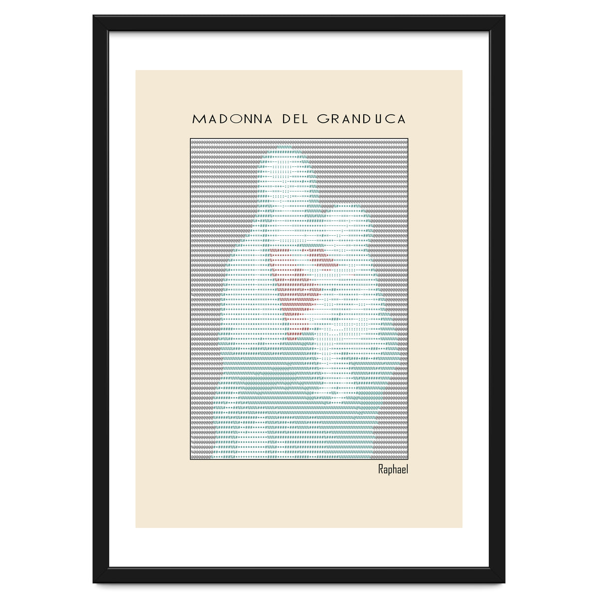 Madonna del Granduca (1505) – Raphael (ascii art)