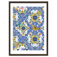 Sicilian Italian Tiles Butterflies And Flowers